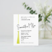 Budget Gold Tassel Photo Afstuderen Invitation (Staand voorkant)