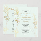 Budget Gold Wedding Program. (Voorkant / Achterkant)