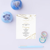 Budget Gold Wedding Program. Flyer (Enkel)
