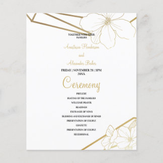 Budget Gold Wedding Program. Flyer