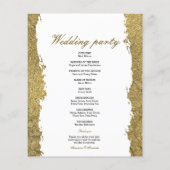 Budget Gold Wedding Program. Flyer (Achterkant)