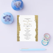Budget Gold Wedding Program. Flyer (Enkel)
