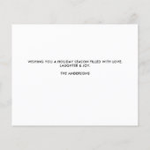 Budget Golden Retriever Dog Kerstfeestdag Kaart (Achterkant)