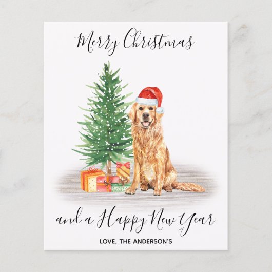 Budget Golden Retriever Hondenliefhebber Kerstmis  (Voorkant)