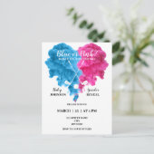 Budget golf gender onthullen uitnodiging (Staand voorkant)