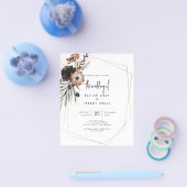 BUDGET Gothic Boho Wedding Invitation Flyer (Enkel)