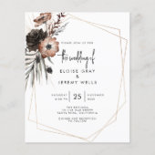 BUDGET Gothic Boho Wedding Invitation Flyer (Voorkant)