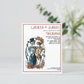 Budget Gothic Mooi Skelet QR Code Bruiloft (Staand voorkant)