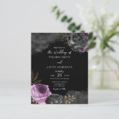 Budget Gothic Paarse Floral Wedding (Staand voorkant)