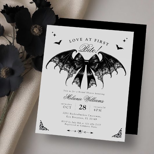 Budget Gotische Bruids Douche Uitnodiging Flyer