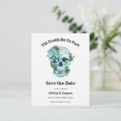 Budget Gotische Halloween bruiloft Save the Date K (Staand voorkant)