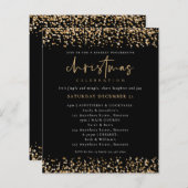 Budget Goud Glitter Kerstmis Progressieve Partij (Voorkant / Achterkant)