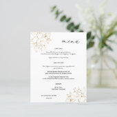 Budget Goud Land Bloemen Menu (Staand voorkant)