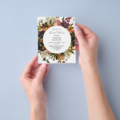 Budget Goud, Paarse Blos Roze Bruidsdouche Flyer (Hand)