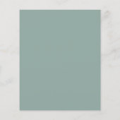Budget Goud Schrift & Eucalyptus Trouw Uitnodiging (Achterkant)