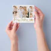 Budget Goud Script 5 Foto Kerstvakantie Flyer (Hand)