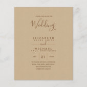 BUDGET Goud Tekst Monochroom Dubbelzijdig Elegant Flyer (Voorkant)