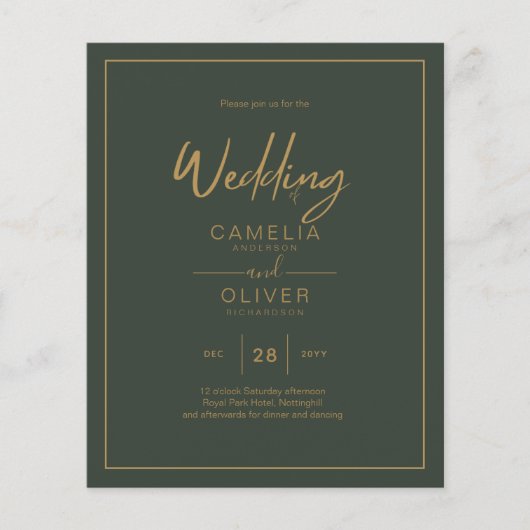 BUDGET Goud Tekst Script Elegant Modern (Voorkant)