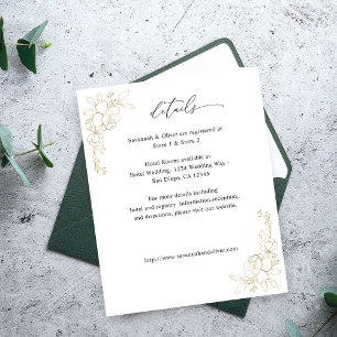 Budget Gouden Gelijnde Bloemen Details Flyer