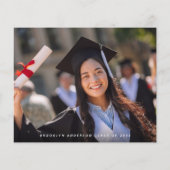 BUDGET Graduate Graduate Carte de remerciements ph (Dos)