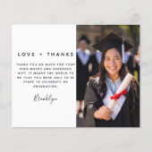 BUDGET Graduate Graduate Carte de remerciements ph (Devant)