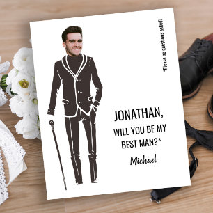 Budget grappige foto beste man voorstel kaart