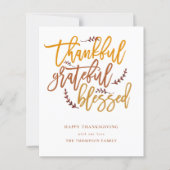 Budget Gratuit Gratuit Carte Thanksgiving (Devant)