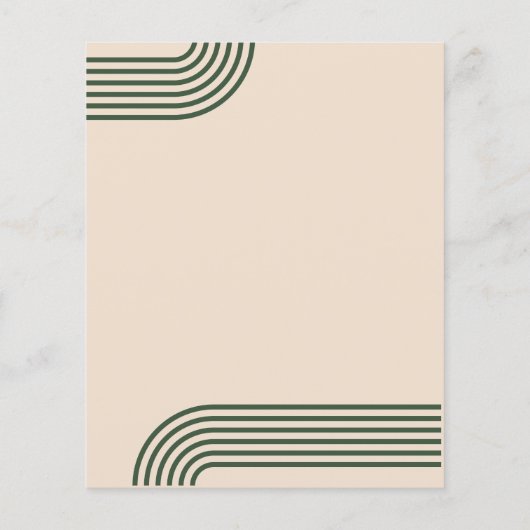 Budget Green Arched Wedding Uitnodiging (Achterkant)