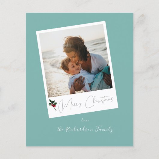 Budget Green Beachy Instant Photo Merry kerst (Voorkant)
