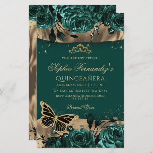 Budget Green Butterfly Quinceañera
