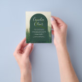 BUDGET Green Forest Pine Trees Wedding Flyer (Hand)