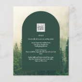 BUDGET Green Forest Pine Trees Wedding Flyer (Achterkant)