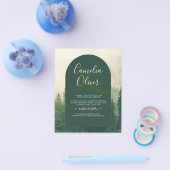 BUDGET Green Forest Pine Trees Wedding Flyer (Enkel)