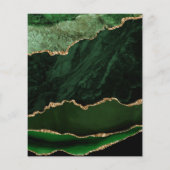 Budget Green Gold Agate 50th Anniversary Invite (Achterkant)