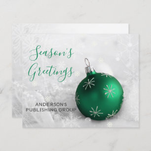 Budget Green Ornament Festive Company Carte de vac
