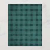 Budget Green Plaid Six Photos Collage Carte de vac (Dos)