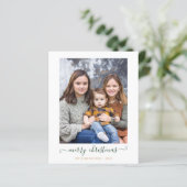 BUDGET Green Simple Script Merry Kerstfeestdag (Staand voorkant)