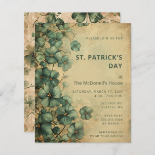 Budget  Green St Patricks Day Uitnodiging