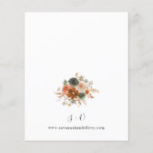 Budget Green & Terra Cotta Floral Wedding (Achterkant)