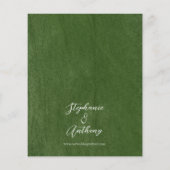 Budget Green Wildflower bruiloft uitnodiging (Achterkant)