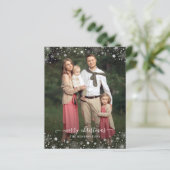 Budget Green Winter Snowflakes kerstfoto (Staand voorkant)