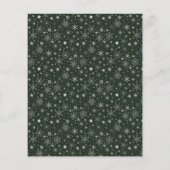 Budget Green Winter Snowflakes kerstfoto (Achterkant)