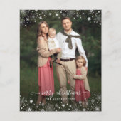 Budget Green Winter Snowflakes kerstfoto (Voorkant)