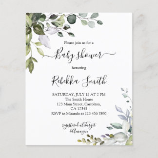Budget Greenery Baby shower