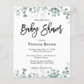 Budget Greenery Baby shower (Voorkant)