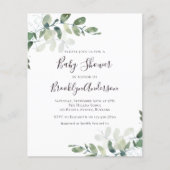 Budget Greenery Baby shower (Voorkant)