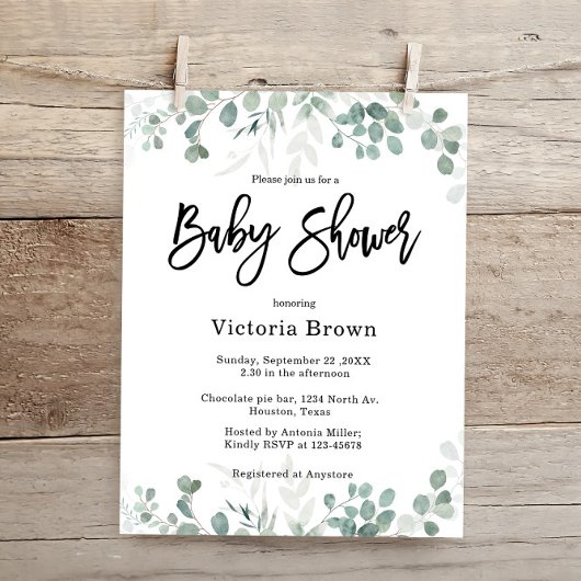 Budget Greenery Baby shower