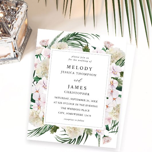 Budget Greenery Boho Tropical Floral Wedding