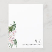 Budget Greenery Boho Tropical Floral Wedding Flyer (Achterkant)