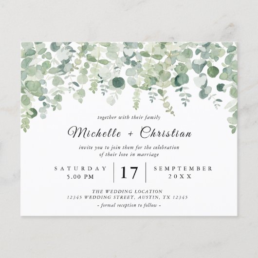 Budget Greenery Botanic Eucaliptus Wedding (Voorkant)